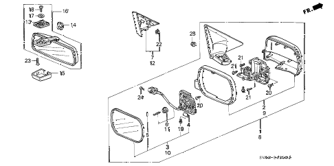 1994 accord LX 5 DOOR 4AT MIRROR diagram 1994 accord LX 5 DOOR 4AT MIRROR diagram