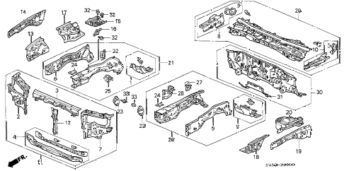 1996 accord LX 5 DOOR 4AT BULKHEAD diagram 1996 accord LX 5 DOOR 4AT BULKHEAD diagram