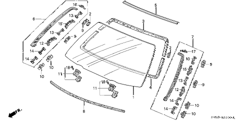 1995 accord LX 5 DOOR 5MT FRONT WINDSHIELD diagram 1995 accord LX 5 DOOR 5MT FRONT WINDSHIELD diagram