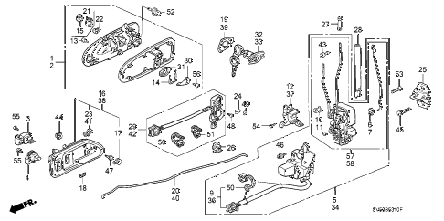 1997 accord LX 5 DOOR 5MT FRONT DOOR LOCKS diagram 1997 accord LX 5 DOOR 5MT FRONT DOOR LOCKS diagram
