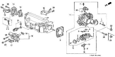 1996 accord LX 5 DOOR 5MT THROTTLE BODY diagram 1996 accord LX 5 DOOR 5MT THROTTLE BODY diagram
