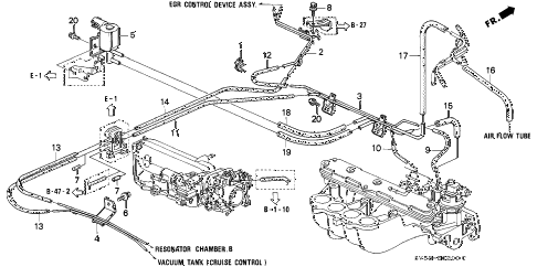1995 accord EX 5 DOOR 4AT INSTALL PIPE - TUBING diagram 1995 accord EX 5 DOOR 4AT INSTALL PIPE - TUBING diagram