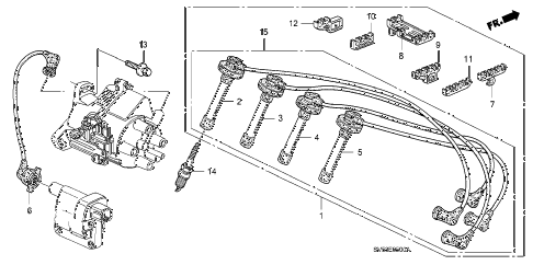 1994 accord EX 5 DOOR 4AT HIGH TENSHION CORD - SPARK PLUG diagram 1994 accord EX 5 DOOR 4AT HIGH TENSHION CORD - SPARK PLUG diagram