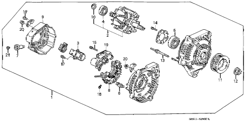 1994 accord EX 5 DOOR 4AT ALTERNATOR (DENSO) diagram 1994 accord EX 5 DOOR 4AT ALTERNATOR (DENSO) diagram