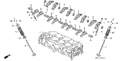 1996 accord LX 5 DOOR 5MT ROCKER ARM - VALVE (1) diagram 1996 accord LX 5 DOOR 5MT ROCKER ARM - VALVE (1) diagram