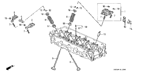 1997 accord EX 5 DOOR 4AT ROCKER ARM - VALVE (2) diagram 1997 accord EX 5 DOOR 4AT ROCKER ARM - VALVE (2) diagram