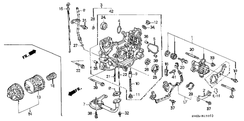 1995 accord LX 5 DOOR 5MT OIL PUMP - OIL STRAINER diagram 1995 accord LX 5 DOOR 5MT OIL PUMP - OIL STRAINER diagram