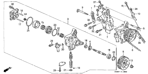 1995 accord LX 5 DOOR 4AT P.S. PUMP - BRACKET diagram 1995 accord LX 5 DOOR 4AT P.S. PUMP - BRACKET diagram