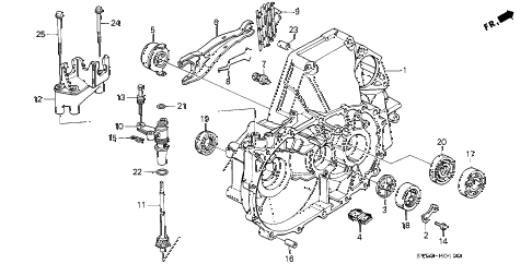 1997 accord LX 5 DOOR 5MT MT CLUTCH HOUSING diagram 1997 accord LX 5 DOOR 5MT MT CLUTCH HOUSING diagram