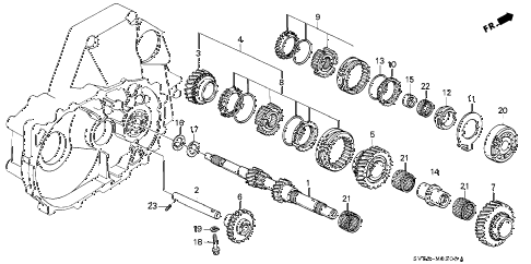 1994 accord EX 5 DOOR 5MT MT MAINSHAFT diagram 1994 accord EX 5 DOOR 5MT MT MAINSHAFT diagram