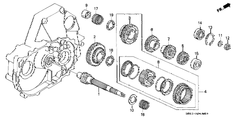1994 accord LX 5 DOOR 5MT MT COUNTERSHAFT diagram 1994 accord LX 5 DOOR 5MT MT COUNTERSHAFT diagram