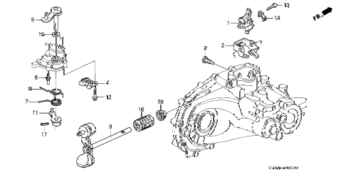 1996 accord LX 5 DOOR 5MT MT SHIFT ARM - SHIFT LEVER diagram 1996 accord LX 5 DOOR 5MT MT SHIFT ARM - SHIFT LEVER diagram