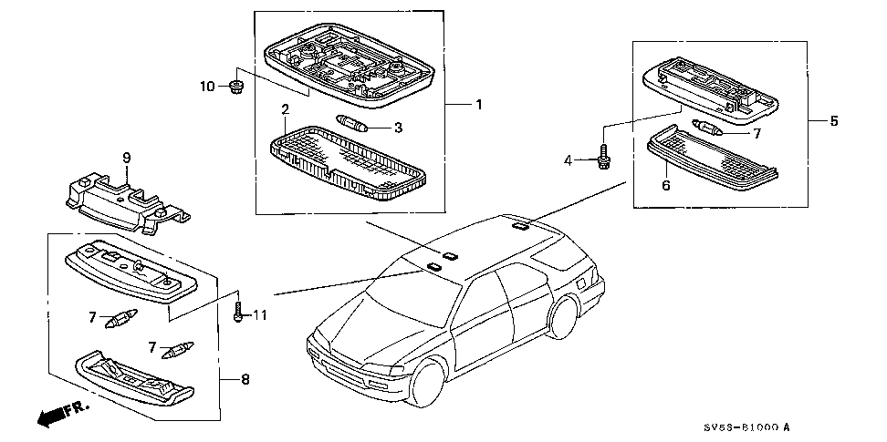 1996 Honda accord interior parts #7