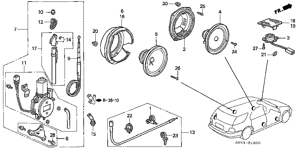 1994 Honda accord radio antenna #7