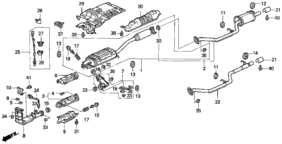 1995 Honda odyssey exhaust diagram #4