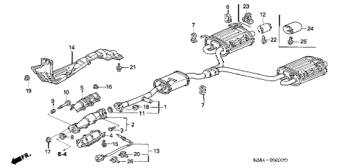 2000 s2000 S2000 2 DOOR 6MT EXHAUST PIPE diagram 2000 s2000 S2000 2 DOOR 6MT EXHAUST PIPE diagram
