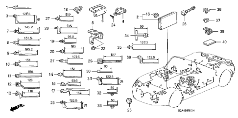 2002 s2000 S2000 2 DOOR 6MT HARNESS BAND - BRACKET diagram 2002 s2000 S2000 2 DOOR 6MT HARNESS BAND - BRACKET diagram