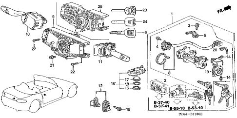 2007 s2000 S2000 2 DOOR 6MT COMBINATION SWITCH diagram 2007 s2000 S2000 2 DOOR 6MT COMBINATION SWITCH diagram