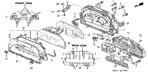 2001 s2000 S2000 2 DOOR 6MT METER COMPONENTS (NS) (1) diagram 2001 s2000 S2000 2 DOOR 6MT METER COMPONENTS (NS) (1) diagram