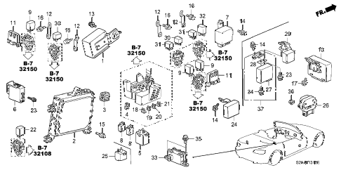 2003 s2000 S2000 2 DOOR 6MT CONTROL UNIT (CABIN) diagram 2003 s2000 S2000 2 DOOR 6MT CONTROL UNIT (CABIN) diagram