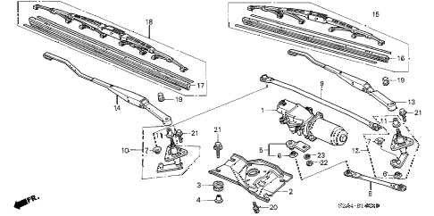 2000 s2000 S2000 2 DOOR 6MT FRONT WIPER diagram 2000 s2000 S2000 2 DOOR 6MT FRONT WIPER diagram