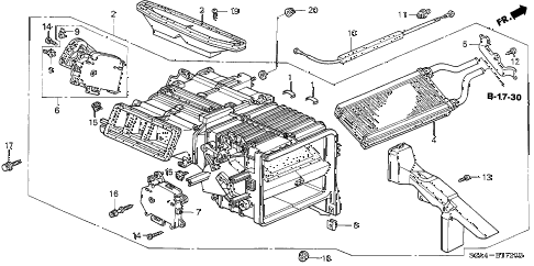 2001 s2000 S2000 2 DOOR 6MT HEATER UNIT diagram 2001 s2000 S2000 2 DOOR 6MT HEATER UNIT diagram