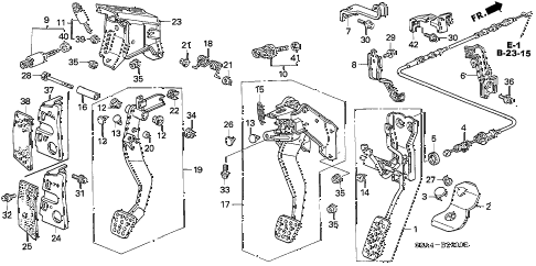 2003 s2000 S2000 2 DOOR 6MT PEDAL diagram 2003 s2000 S2000 2 DOOR 6MT PEDAL diagram