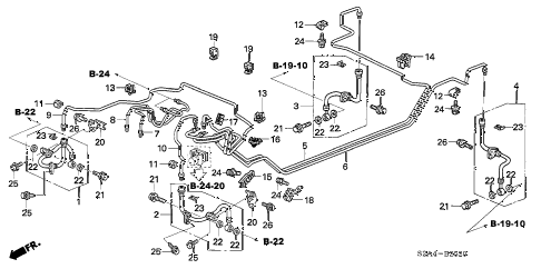 2006 s2000 S2000 2 DOOR 6MT BRAKE LINES (VSA) ( 2006 s2000 S2000 2 DOOR 6MT BRAKE LINES (VSA) (