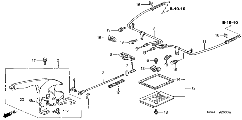2006 s2000 S2000 2 DOOR 6MT PARKING BRAKE diagram 2006 s2000 S2000 2 DOOR 6MT PARKING BRAKE diagram