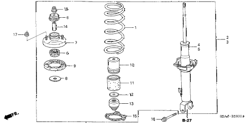 2006 s2000 S2000 2 DOOR 6MT FRONT SHOCK ABSORBER diagram 2006 s2000 S2000 2 DOOR 6MT FRONT SHOCK ABSORBER diagram