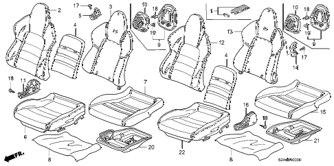 2006 s2000 S2000 2 DOOR 6MT SEAT diagram 2006 s2000 S2000 2 DOOR 6MT SEAT diagram