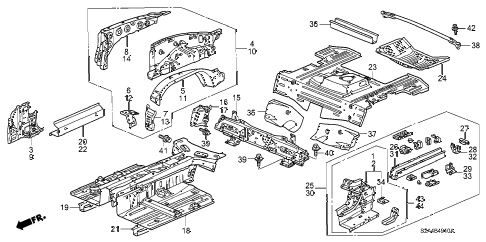 2007 s2000 S2000 2 DOOR 6MT INNER PANEL diagram 2007 s2000 S2000 2 DOOR 6MT INNER PANEL diagram