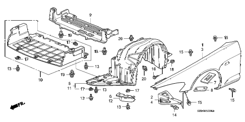 2007 s2000 S2000 2 DOOR 6MT FRONT FENDERS diagram 2007 s2000 S2000 2 DOOR 6MT FRONT FENDERS diagram
