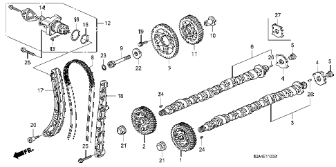 2003 s2000 S2000 2 DOOR 6MT CAMSHAFT - CAM CHAIN diagram 2003 s2000 S2000 2 DOOR 6MT CAMSHAFT - CAM CHAIN diagram