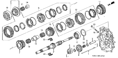 2002 s2000 S2000 2 DOOR 6MT MT MAINSHAFT (1) diagram 2002 s2000 S2000 2 DOOR 6MT MT MAINSHAFT (1) diagram
