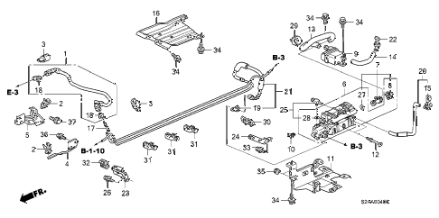 2009 s2000 BASE 2 DOOR 6MT FUEL PIPE diagram 2009 s2000 BASE 2 DOOR 6MT FUEL PIPE diagram