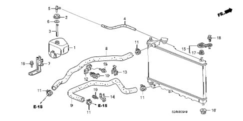 2008 s2000 CR 2 DOOR 6MT RADIATOR HOSE - RESERVE TANK diagram 2008 s2000 CR 2 DOOR 6MT RADIATOR HOSE - RESERVE TANK diagram