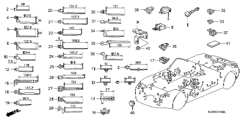 2008 s2000 CR(WITH AC) 2 DOOR 6MT HARNESS BAND - BRACKET diagram 2008 s2000 CR(WITH AC) 2 DOOR 6MT HARNESS BAND - BRACKET diagram