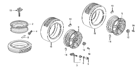 2009 s2000 BASE 2 DOOR 6MT WHEEL DISK (KA) diagram 2009 s2000 BASE 2 DOOR 6MT WHEEL DISK (KA) diagram