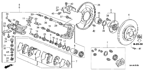 2008 s2000 BASE 2 DOOR 6MT REAR BRAKE diagram 2008 s2000 BASE 2 DOOR 6MT REAR BRAKE diagram