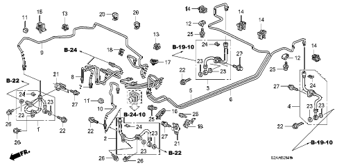 2008 s2000 CR 2 DOOR 6MT BRAKE LINES (VSA) diagram 2008 s2000 CR 2 DOOR 6MT BRAKE LINES (VSA) diagram