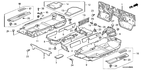 2008 s2000 BASE 2 DOOR 6MT FLOOR MAT diagram 2008 s2000 BASE 2 DOOR 6MT FLOOR MAT diagram