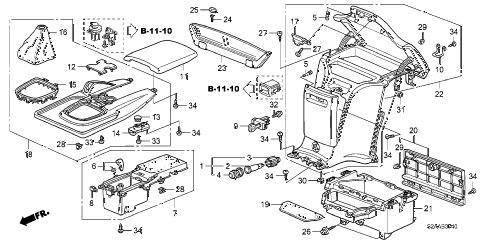 2008 s2000 CR 2 DOOR 6MT CONSOLE diagram 2008 s2000 CR 2 DOOR 6MT CONSOLE diagram