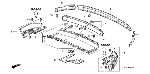 2008 s2000 BASE 2 DOOR 6MT REAR TRAY diagram 2008 s2000 BASE 2 DOOR 6MT REAR TRAY diagram