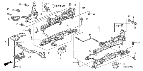2008 s2000 CR(WITH AC) 2 DOOR 6MT SEAT COMPONENTS (R.) diagram 2008 s2000 CR(WITH AC) 2 DOOR 6MT SEAT COMPONENTS (R.) diagram
