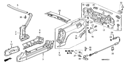 2009 s2000 BASE 2 DOOR 6MT OUTER PANEL diagram 2009 s2000 BASE 2 DOOR 6MT OUTER PANEL diagram