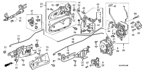2009 s2000 BASE 2 DOOR 6MT DOOR LOCKS - OUTER HANDLE diagram 2009 s2000 BASE 2 DOOR 6MT DOOR LOCKS - OUTER HANDLE diagram