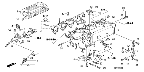 2008 s2000 CR(WITH AC) 2 DOOR 6MT INTAKE MANIFOLD diagram 2008 s2000 CR(WITH AC) 2 DOOR 6MT INTAKE MANIFOLD diagram
