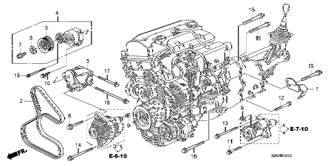 2009 s2000 CR(WITH AC) 2 DOOR 6MT AUTO TENSIONER BRACKET diagram 2009 s2000 CR(WITH AC) 2 DOOR 6MT AUTO TENSIONER BRACKET diagram