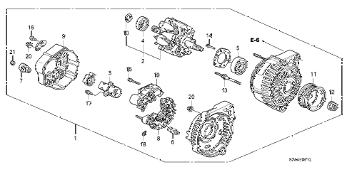 2009 s2000 CR(WITH AC) 2 DOOR 6MT ALTERNATOR (DENSO) diagram 2009 s2000 CR(WITH AC) 2 DOOR 6MT ALTERNATOR (DENSO) diagram